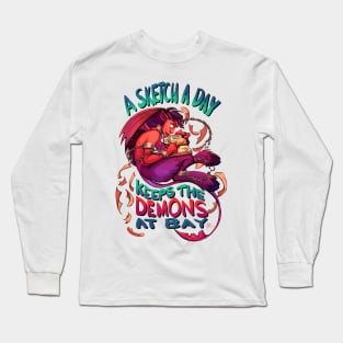 Sketching Demon Long Sleeve T-Shirt